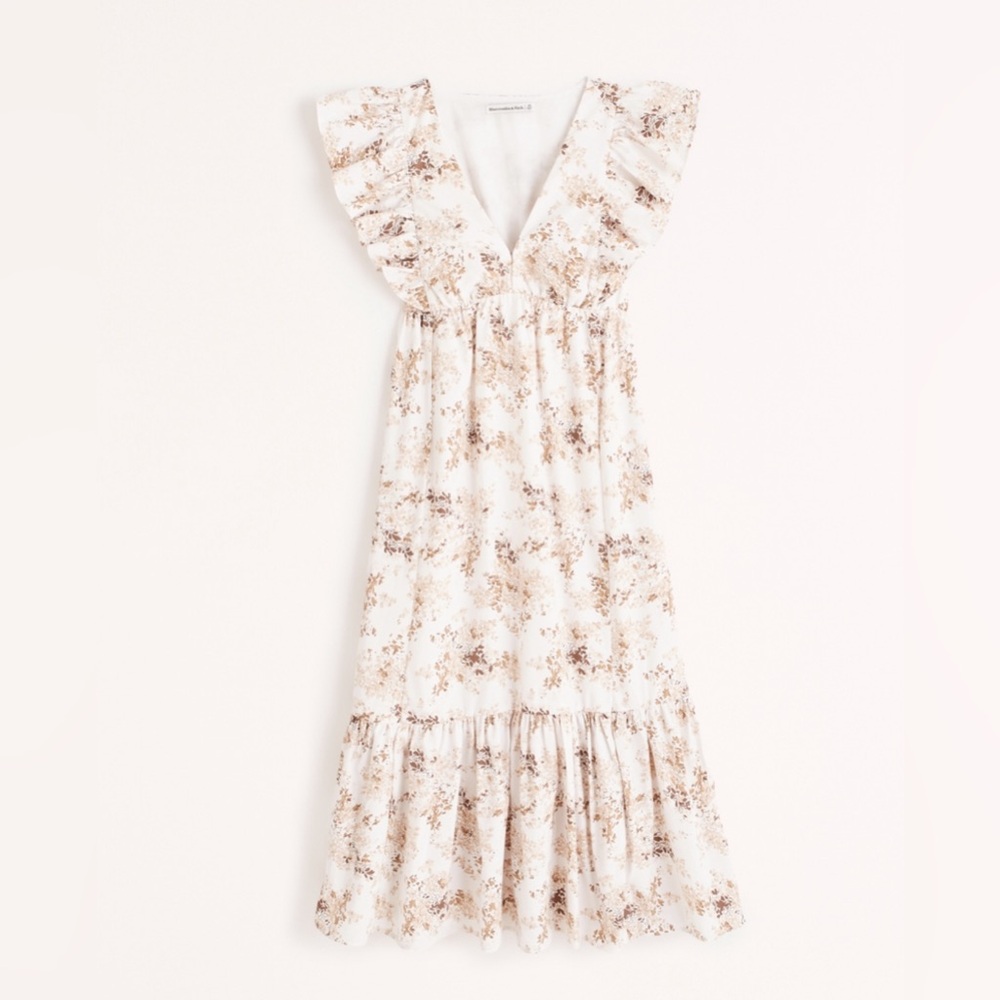 Floral Abercrombie Flutter Sleeve Dress